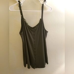 Torrid Olive Green Button Down Top. Size 00